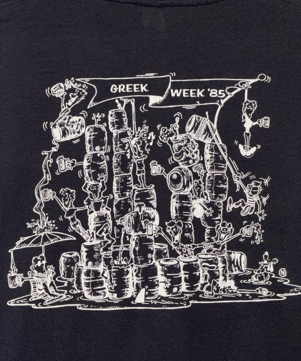 Vintage 1985 SUNY Albany Greek Week Tee Screen Stars Single Stitch Size US M / EU 48-50 / 2 - 9 Thumbnail