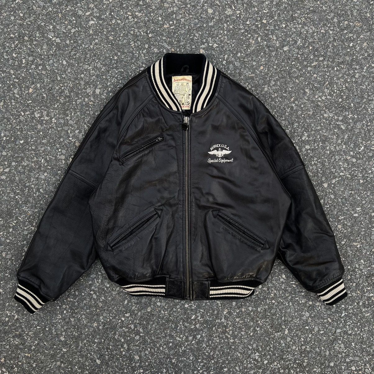 Avirex × Vintage Avirex Signature Leather Varsity Jacket Size US XS / EU 42 / 0 - 2 Thumbnail