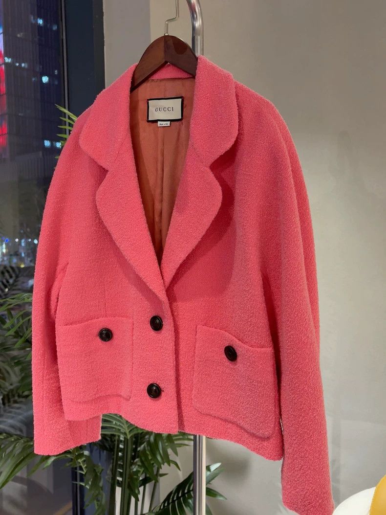 Gucci Gucci Pink wool coat 2502-Nextarrow Size US XXS / EU 40 - 2 Thumbnail