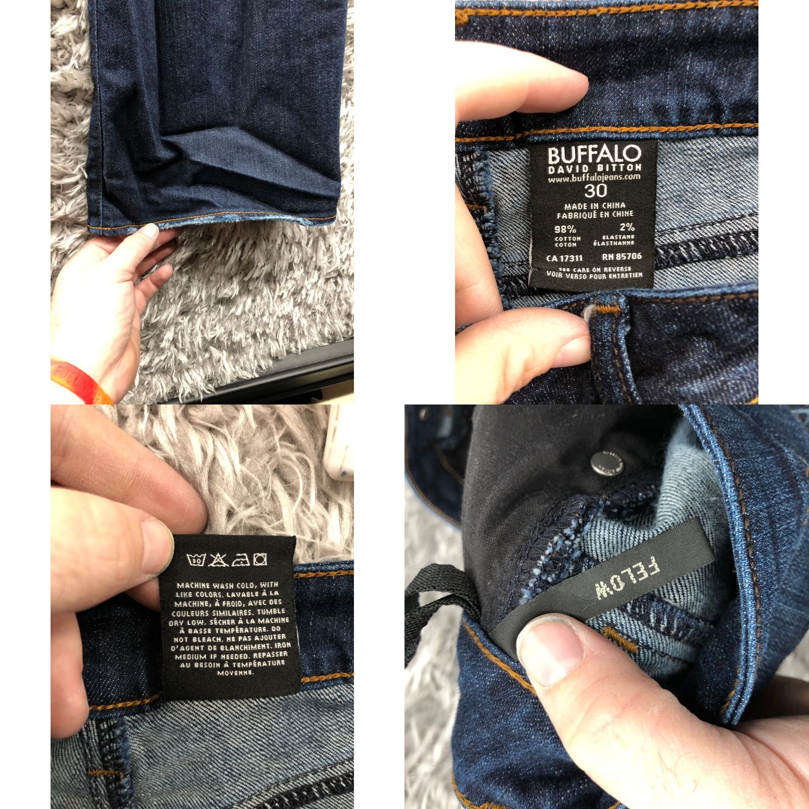Buffalo David Bitton VINTAGE Buffalo David Bitton Jeans Size 30 Womens Mid Rise Dark Wash Blue Denim Felow Shirt? Size 30" / US 8 / IT 44 - 8 Thumbnail
