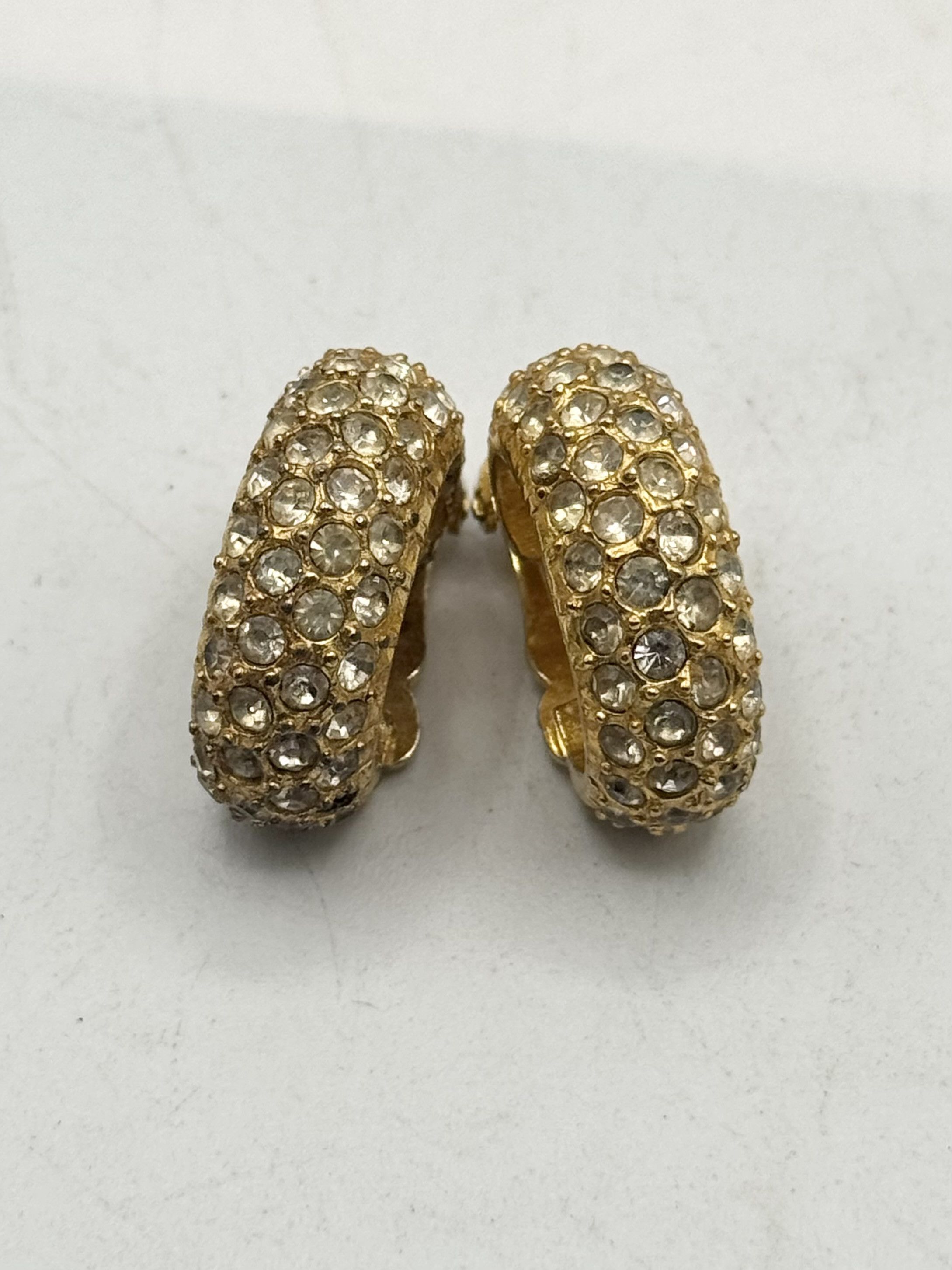 Kenneth Jay Lane Vintage Kenneth Lane Rhinestone Hoop Earrings Size ONE SIZE - 5 Thumbnail