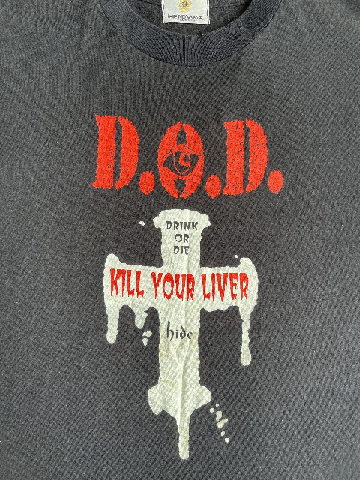 Band Tees Rare🔥Vtg 90s DOD Drink Or Die Japan Band T Shirt Size US XL / EU 56 / 4 - 16 Thumbnail