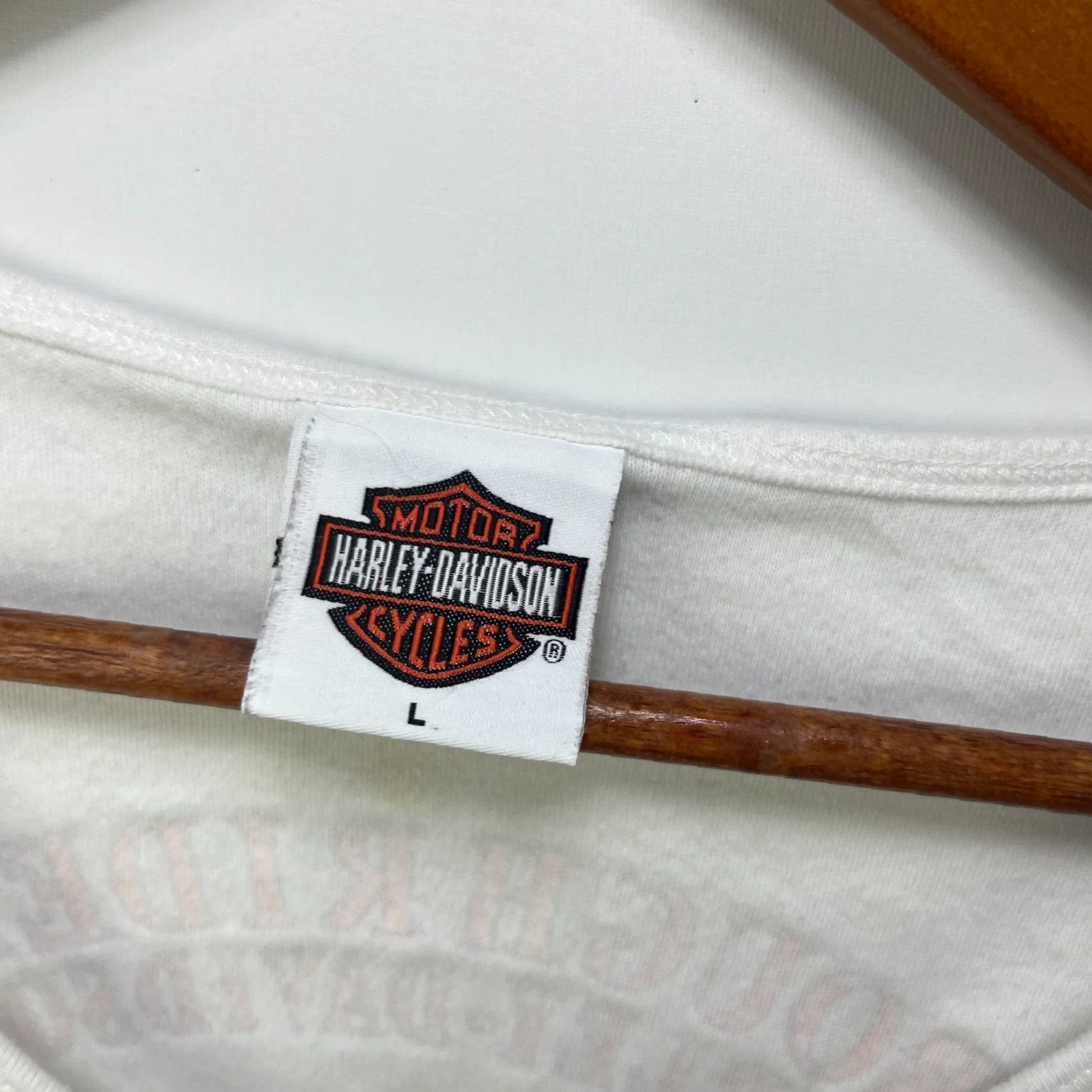 Harley Davidson VINTAGE Harley-Davidson T Shirt Womens L White Cropped 90s (if applicable) Womens Size L / US 10 / IT 46 - 6 Thumbnail