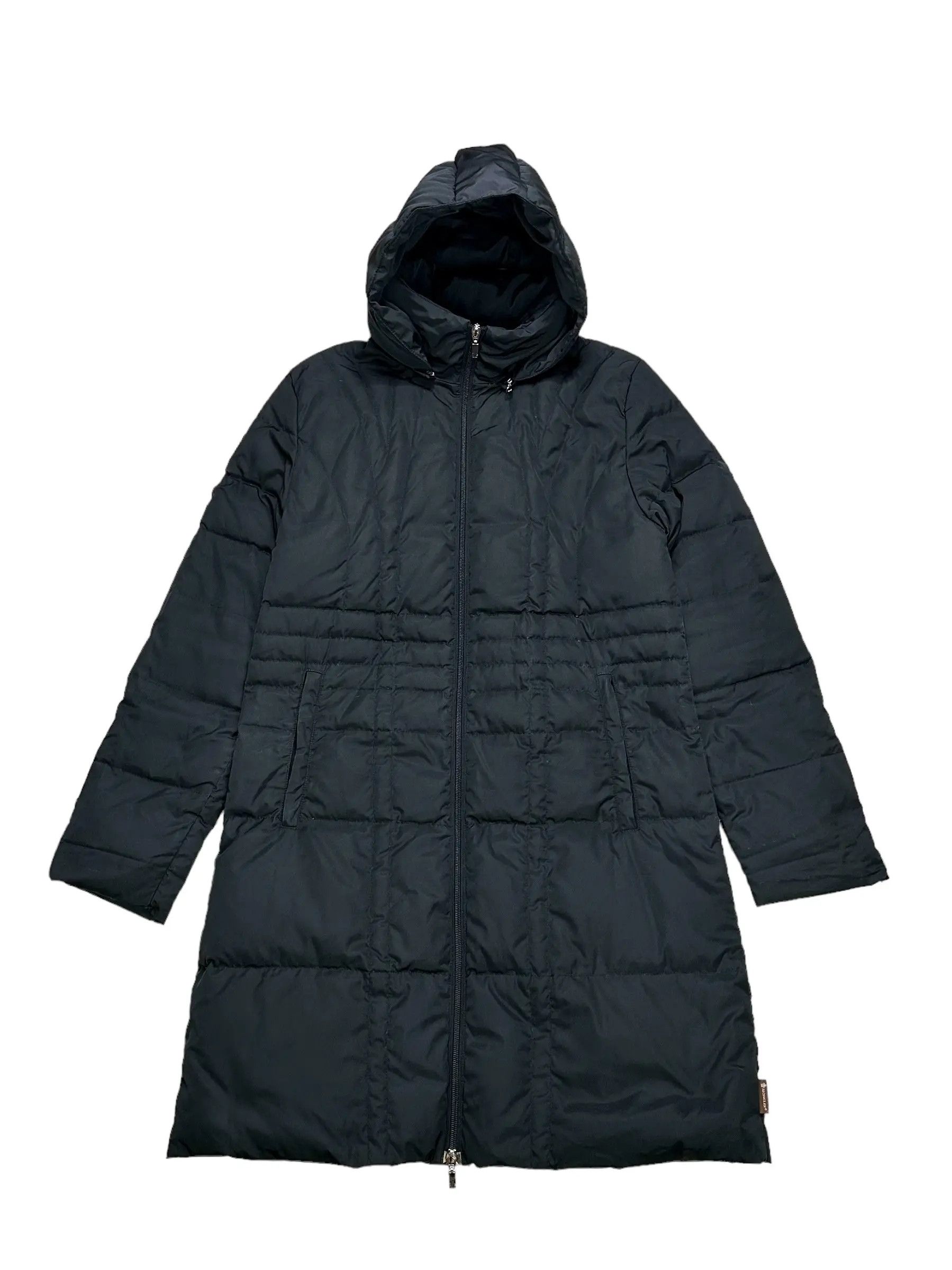 image of Moncler Quilted Insulated Vintage Hooded Jacket in Black, Women's (Size Small)