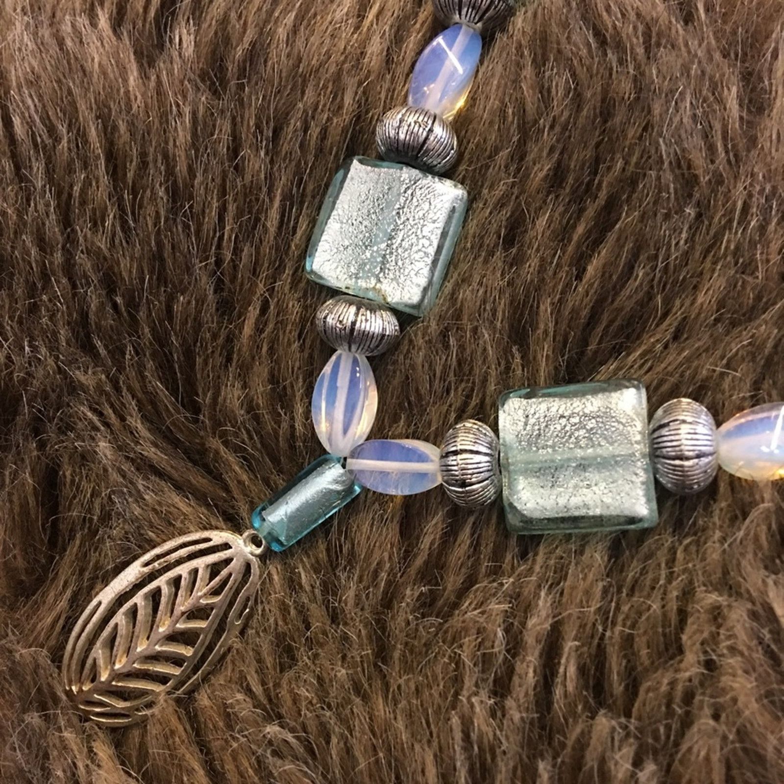 Vintage Vintage artisan glass silver bead necklace Size ONE SIZE - 10 Thumbnail