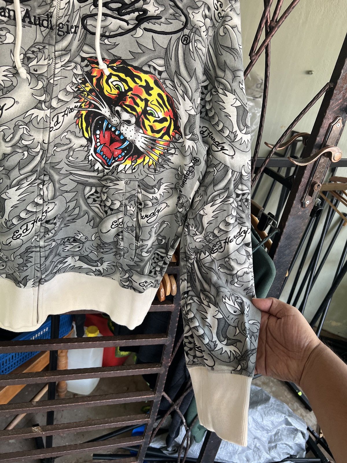 Christian Audigier Ed Hardy by Christian Audiger all-over tattoo zip up hoodie Size US M / EU 48-50 / 2 - 12 Thumbnail