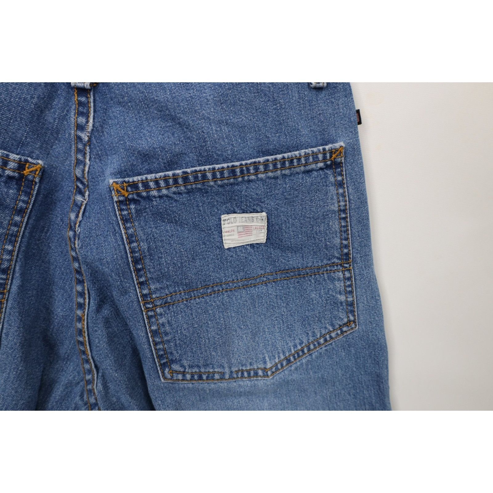 Polo Ralph Lauren Vintage 90s Ralph Lauren Faded Spell Out Wide Leg Jeans Size US 30 / EU 46 - 13 Thumbnail