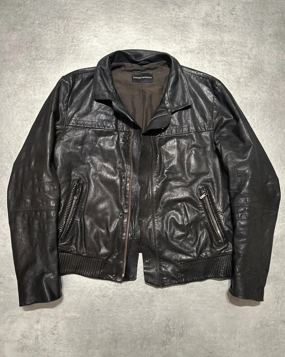 Emporio Armani AW2008 Emporio Armani Obscure Premium Alpha Leather Jacket Size US M / EU 48-50 / 2 - 14 Thumbnail