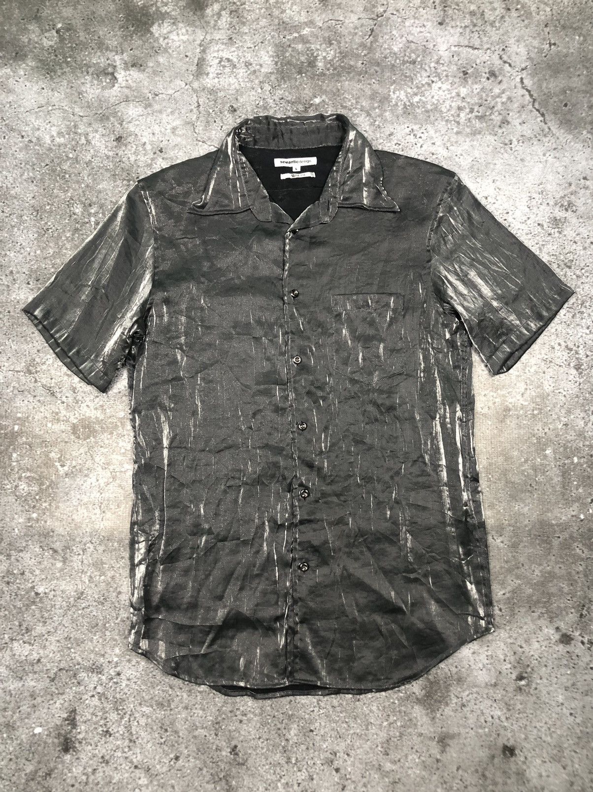 semanticdesign Semantic Design Silver Metal Button Shirt Size US L / EU 52-54 / 3 - 1 Thumbnail