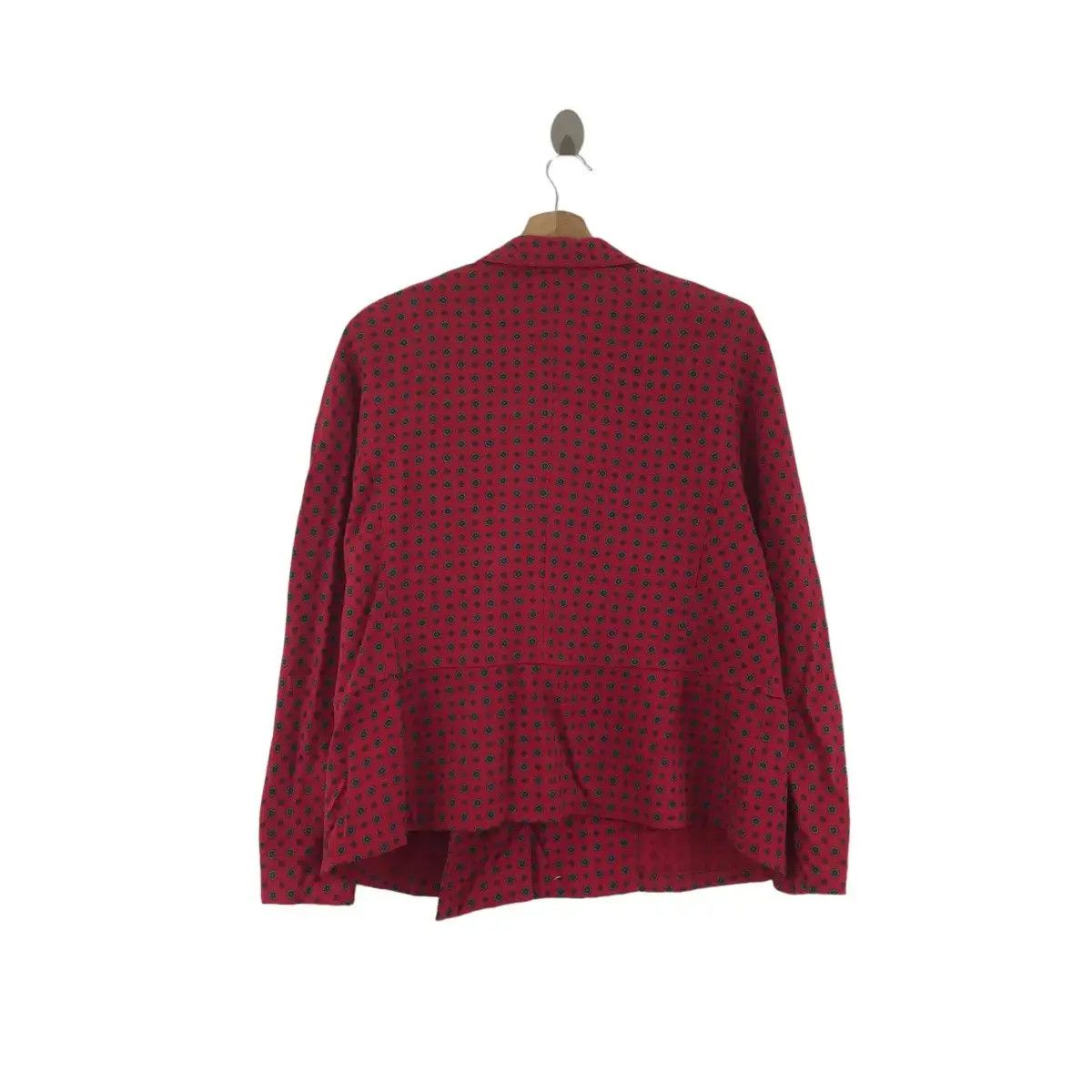 Vintage LEILIAN Japanese Brand Polca Dot Design Red Wool Blazer Coat Size US M / EU 48-50 / 2 - 5 Thumbnail