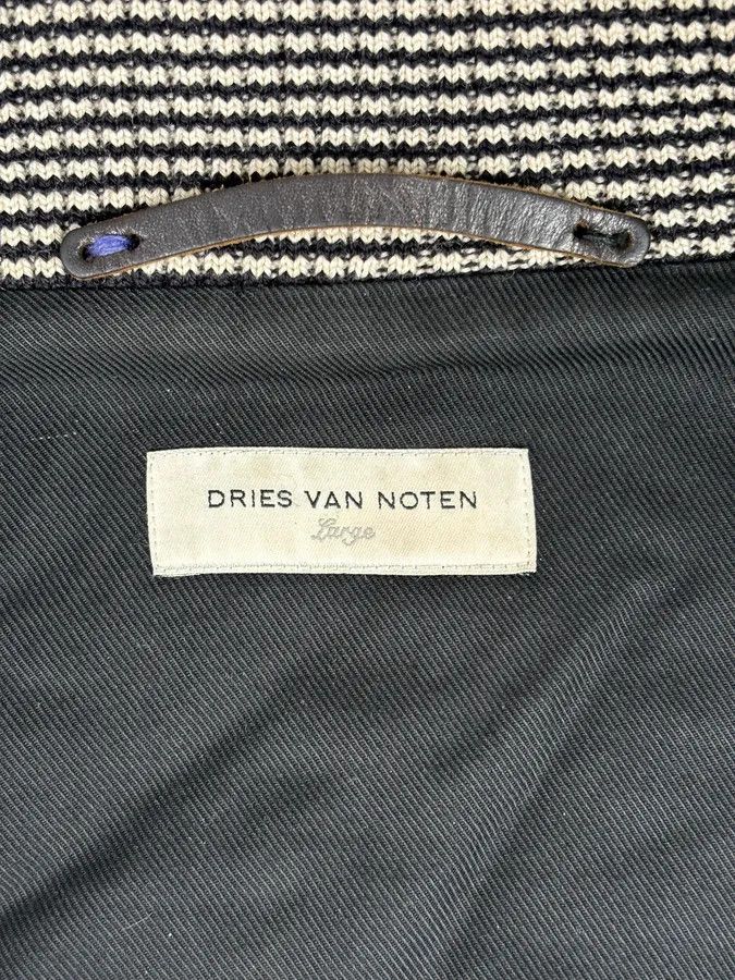 Dries Van Noten Dries Van Noten Grey Wool Jacquard Zip-up Jacket Size US L / EU 52-54 / 3 - 9 Thumbnail