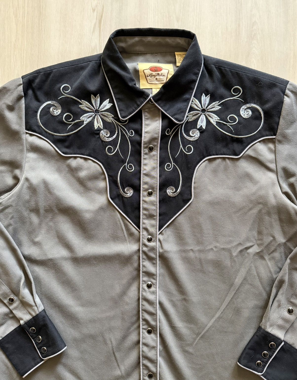 Larry Mahan Larry Mahan Cowboy Collection Western Pearl Snap Sz L Size US L / EU 52-54 / 3 - 2 Thumbnail
