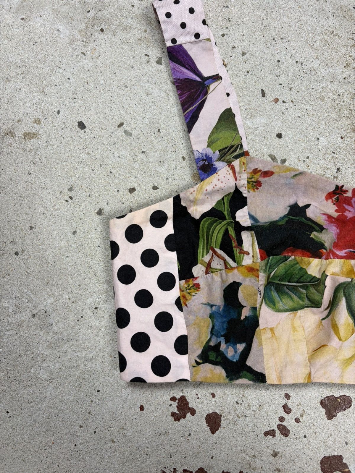 Dolce & Gabbana Dolce & Gabbana Floral Print Patchwork Top Bustier Size M / US 6-8 / IT 42-44 - 3 Thumbnail
