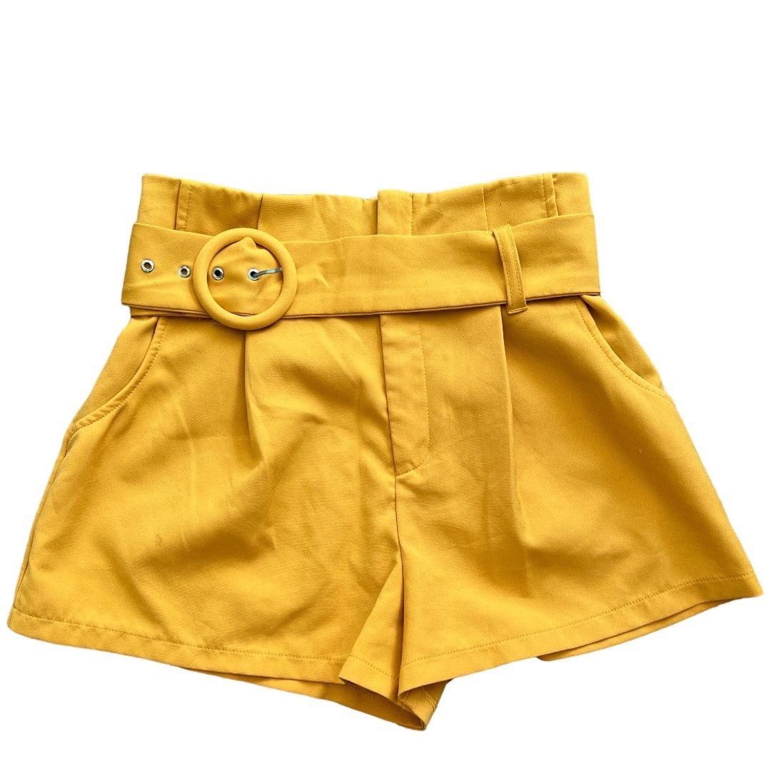 Forever 21 Forever 21 Yellow Belted Shorts, XS Size 25" / US 0 / IT 36 - 1 Thumbnail