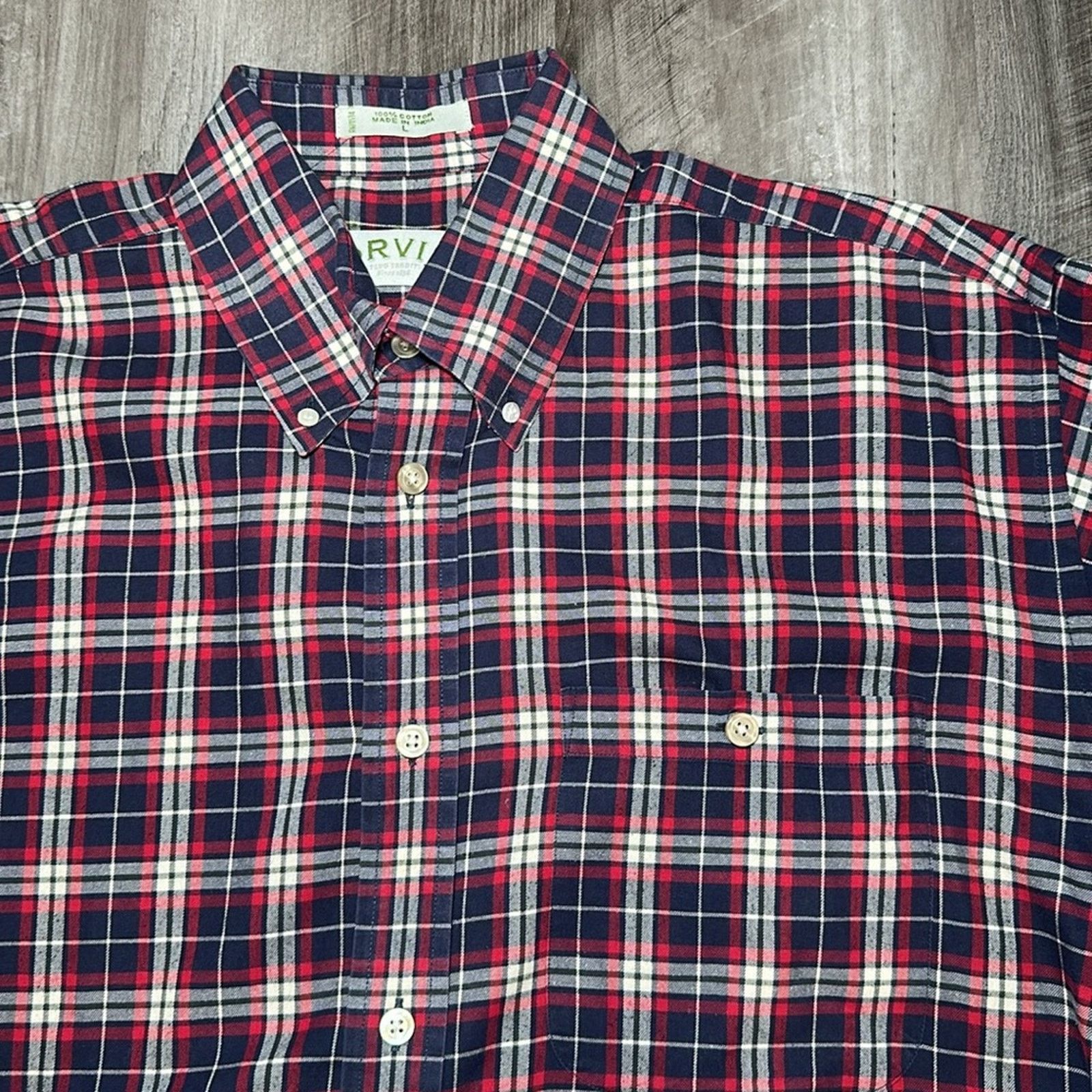Orvis Orvis Light Flannel Plaid Long Sleeve Button Down - Large Size US L / EU 52-54 / 3 - 6 Thumbnail