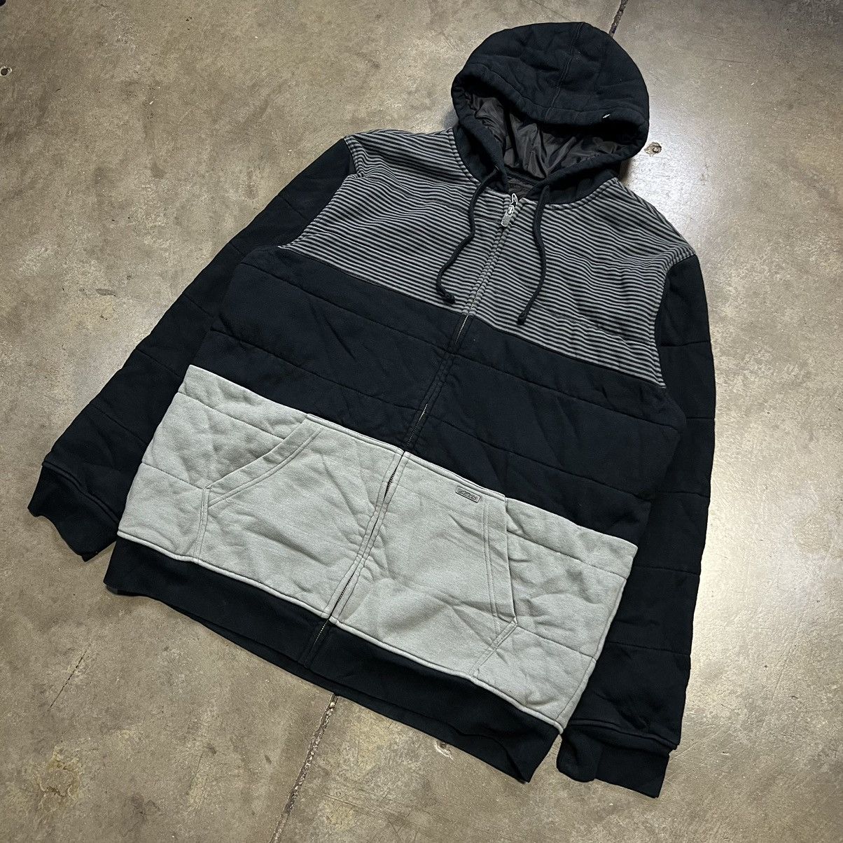 Alpinestars × Vintage Vintage Y2K AlpineStars Zip Up Hoodie Sweatshirt Striped Size US XXL / EU 58 / 5 - 2 Thumbnail