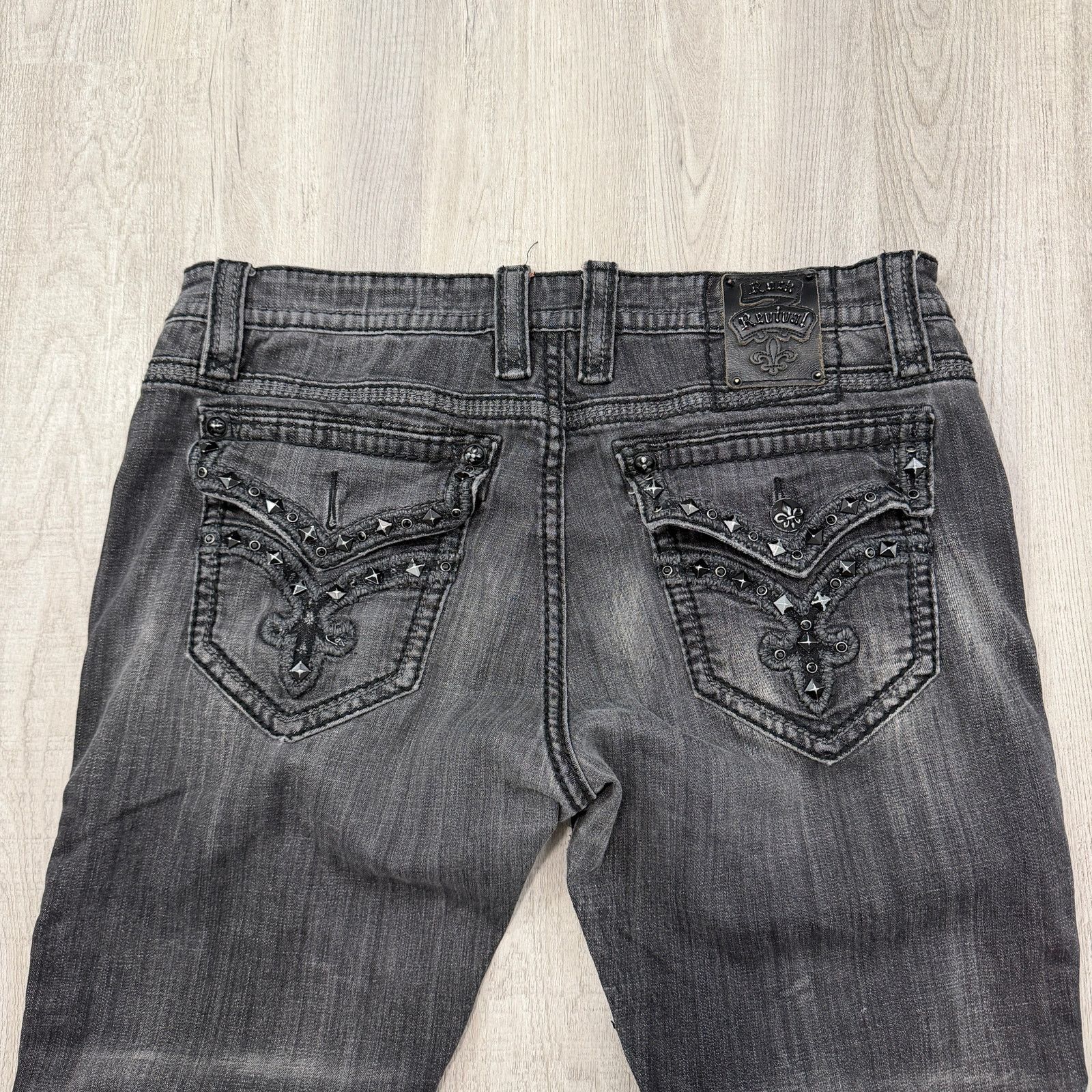 Rock Revival Rock Revival Ben Biker Jeans Men's 40 (Fits 40x33) Black Size US 40 / EU 56 - 8 Thumbnail