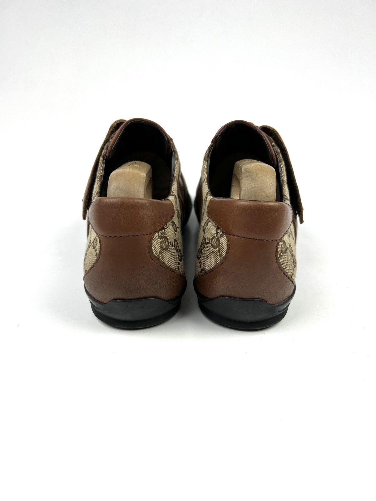 Gucci GUCCI Sneakers Leather Low Top Shoes Straps GG Monogram Men Size US 8 / EU 41 - 10 Thumbnail
