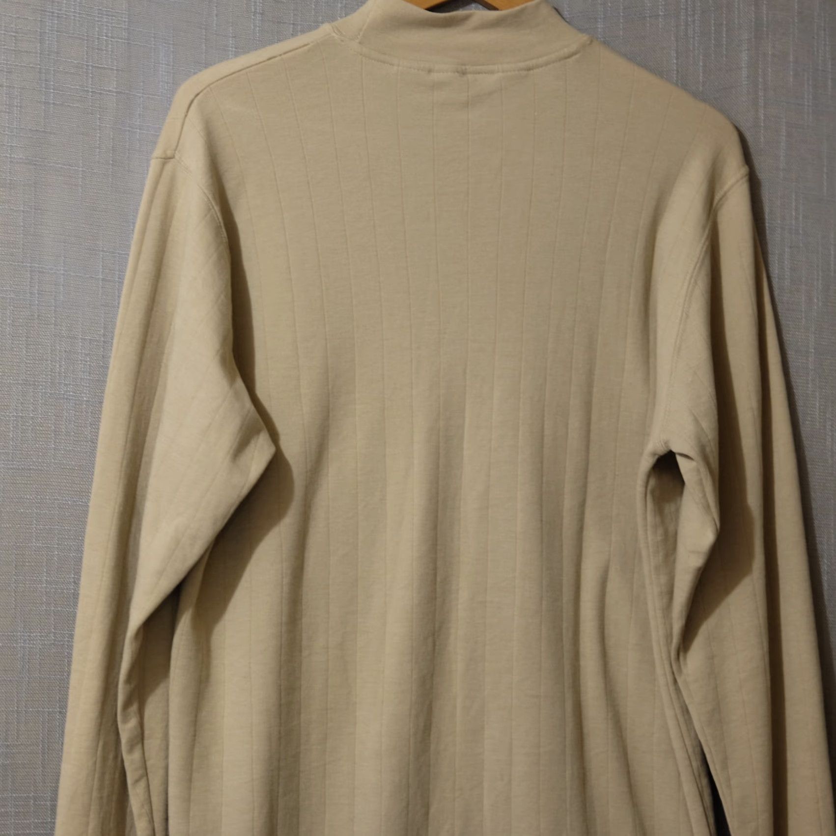 Vintage Taylor & Henry Tan Longsleeve Mock Neck Tee Mens L Cotton/Poly Stretch Shirt Size US L / EU 52-54 / 3 - 5 Thumbnail