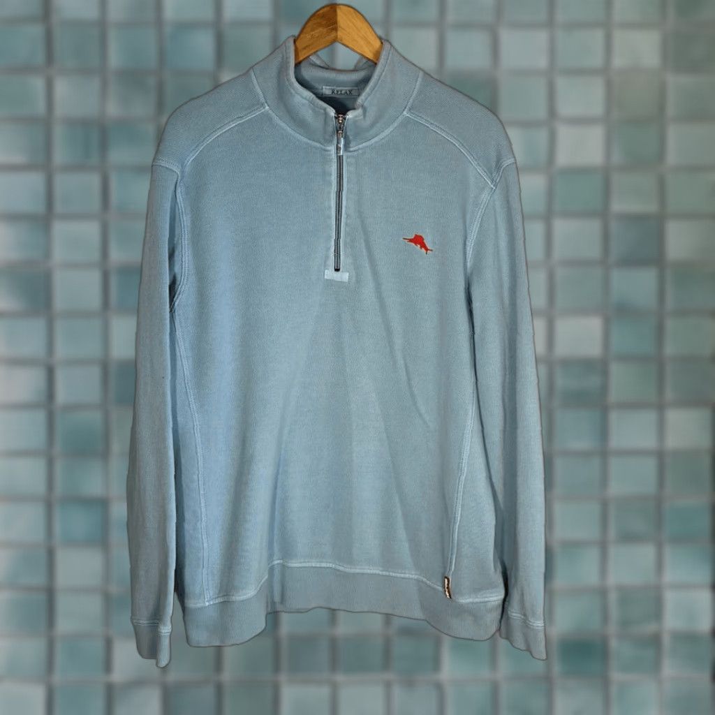 Tommy Bahama Tommy Bahama Men’s Antigua Cove Half Zip Sweatshirt L Large Shirt Pullover Blue Orange Men Size US L / EU 52-54 / 3 - 1 Thumbnail