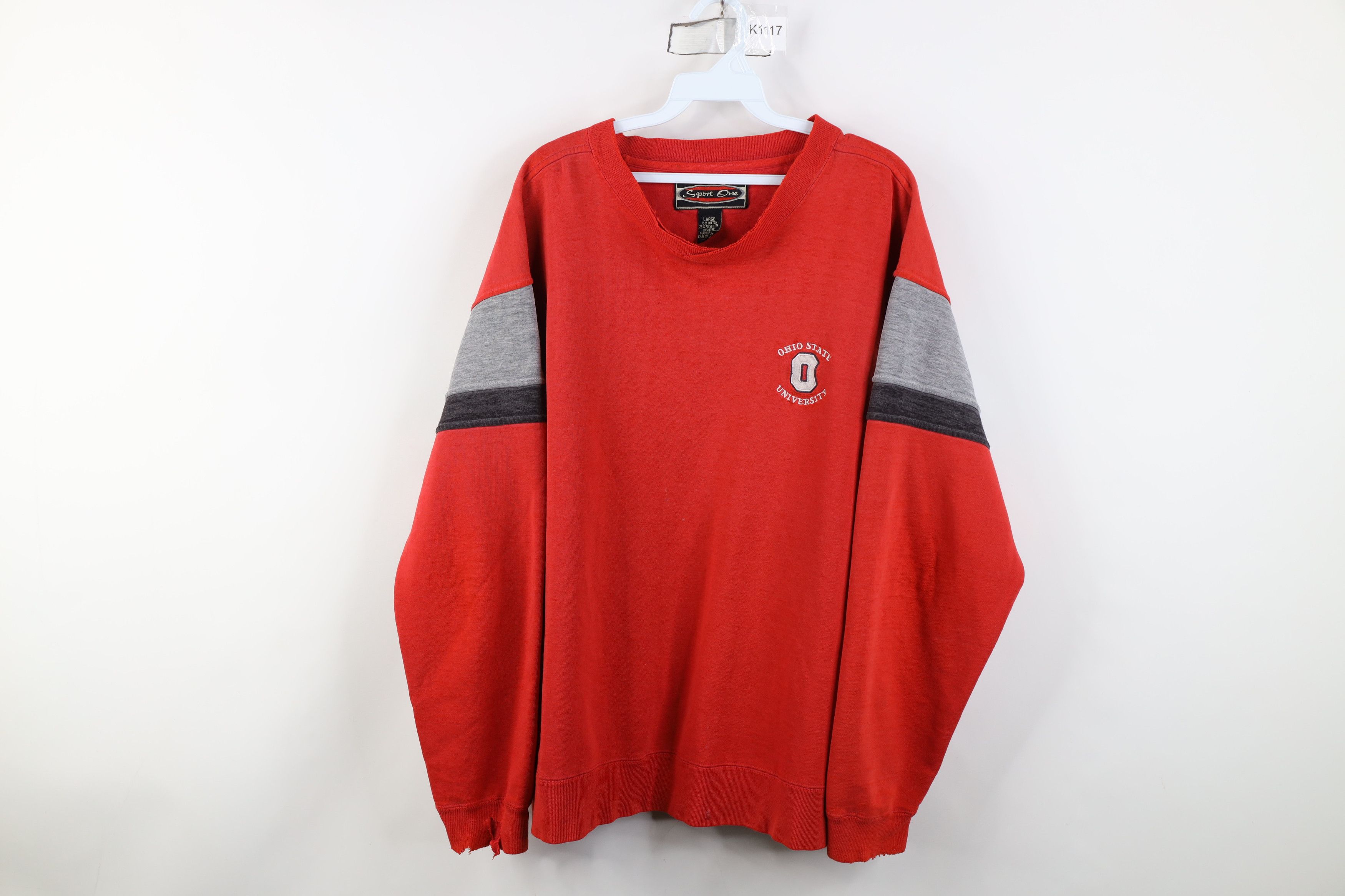 Vintage Vintage 90s Thin Spell Out Ohio State University Sweatshirt Size US L / EU 52-54 / 3 - 1 Thumbnail