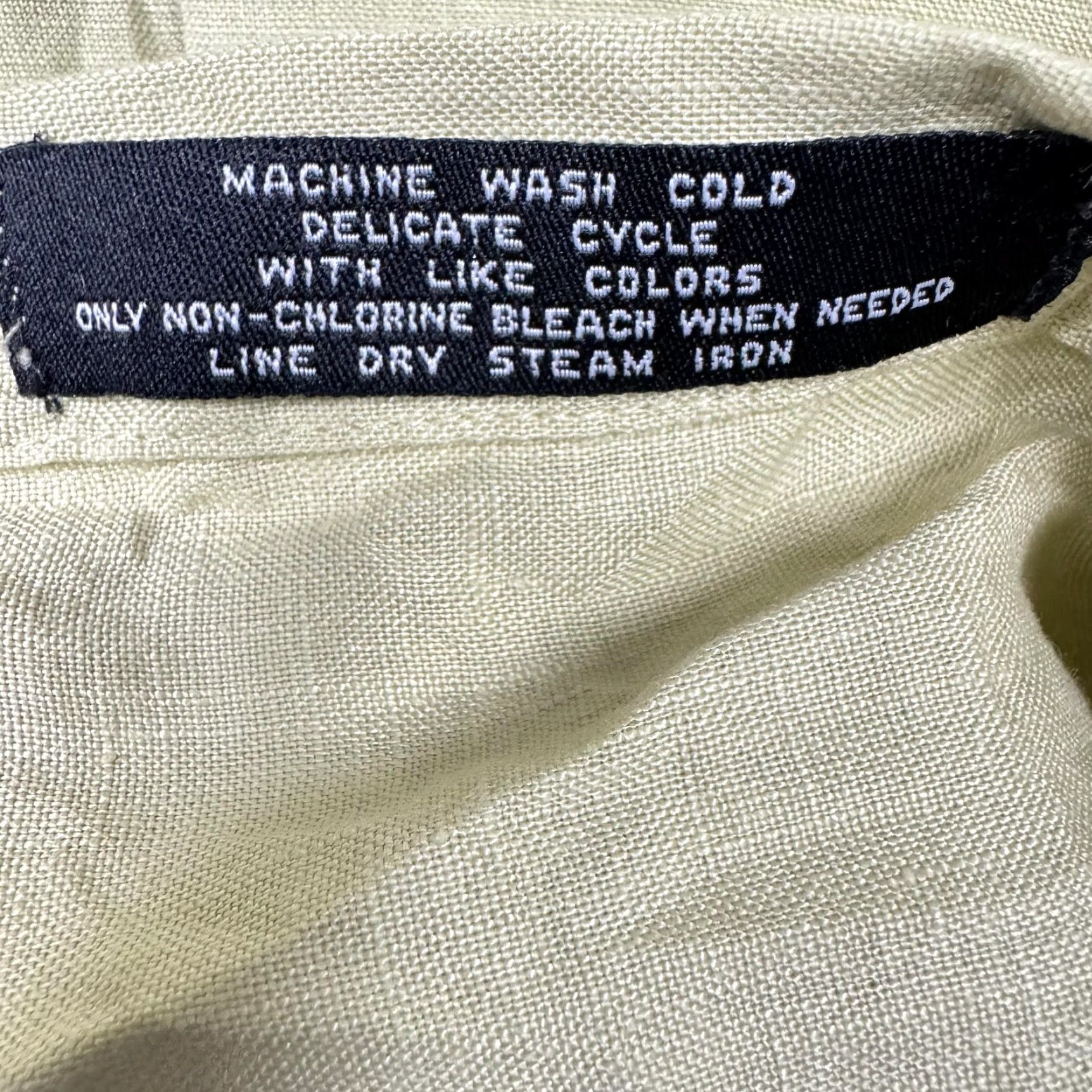 Vintage Y2K Brandini Shirt XL Green Linen Button-Up Long Sleeve Mens Casual 100% Linen Solid Collared Button Front Lightweight Breathable Contemporary Size US XL / EU 56 / 4 - 6 Thumbnail
