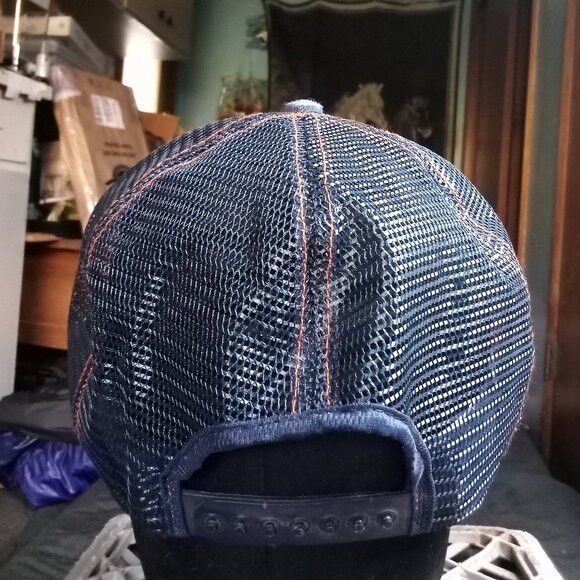 Other DS Vintage Frac-Tanks Denim Patch Snap Trucker Hat Size ONE SIZE - 4 Thumbnail