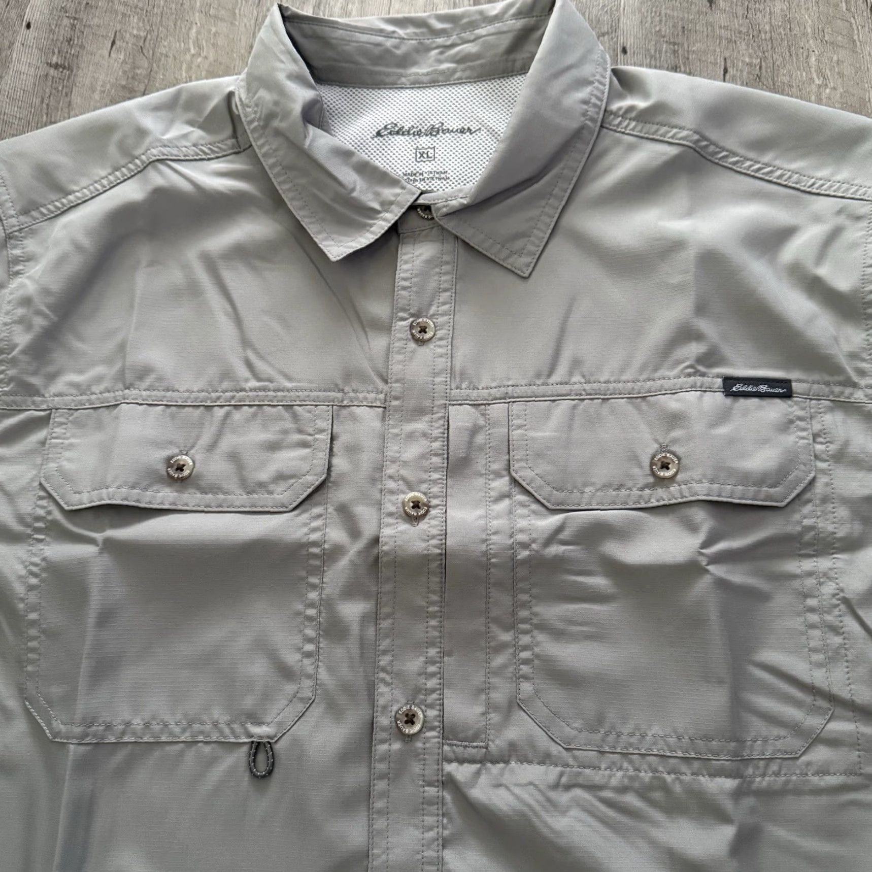 Eddie Bauer Eddie Bauer Shirt Mens XL Limestone Short Sleeve Woven Button Up Tech Vented NEW Size US XL / EU 56 / 4 - 7 Thumbnail