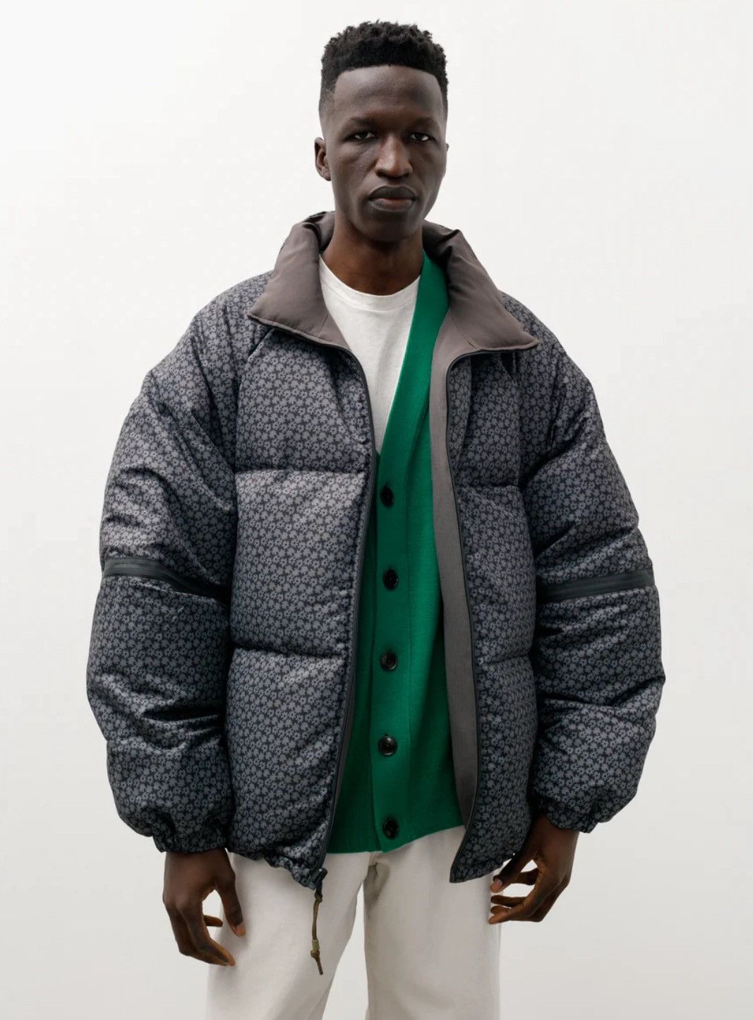 Acne Studios Acne Studios Reversible Floral Down Jacket Chestnut Size US L / EU 52-54 / 3 - 2 Thumbnail