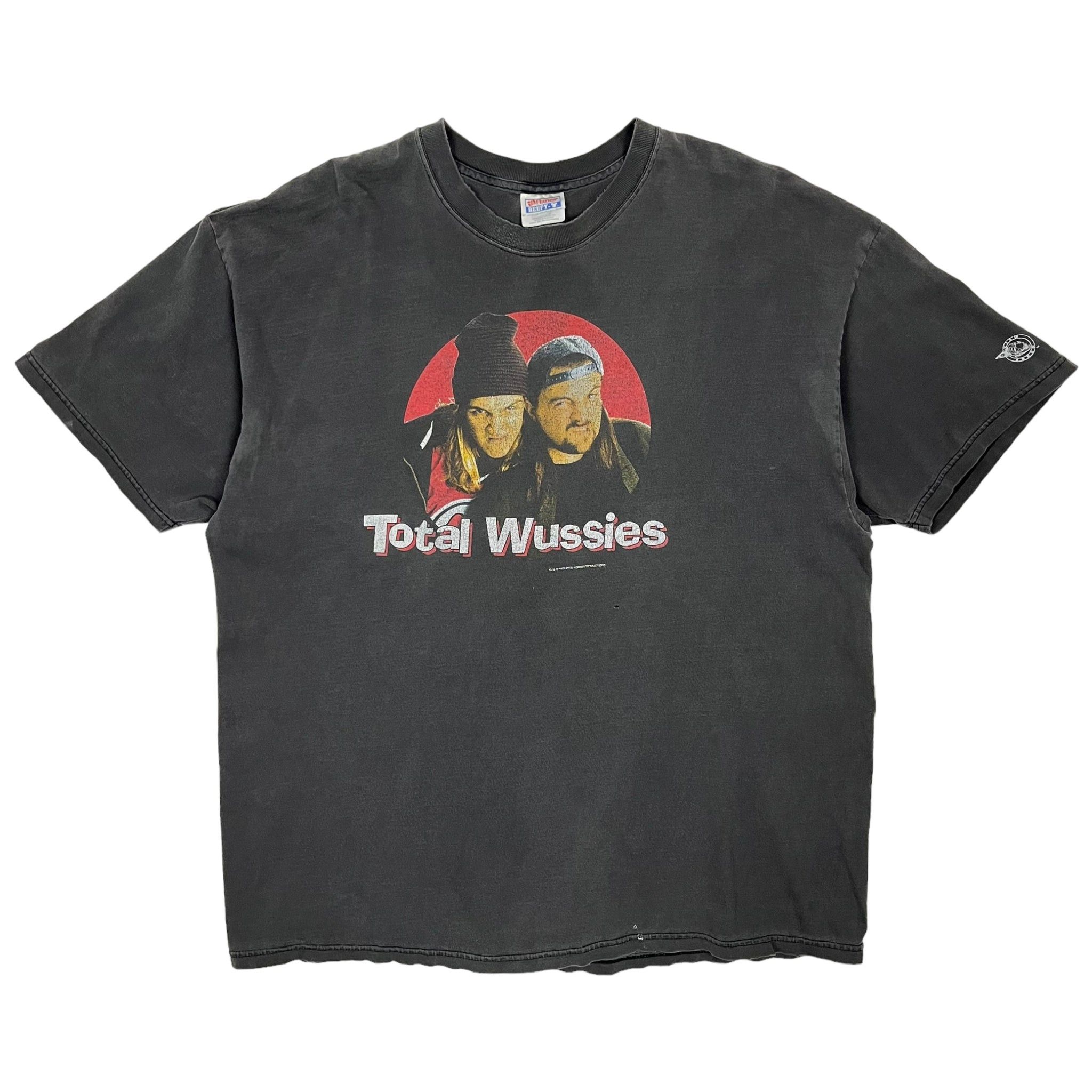 image of Vintage 1999 Jay & Silent Bob Total Wussies Movie Promo Tee-Size in Black, Men's (Size 2XL)