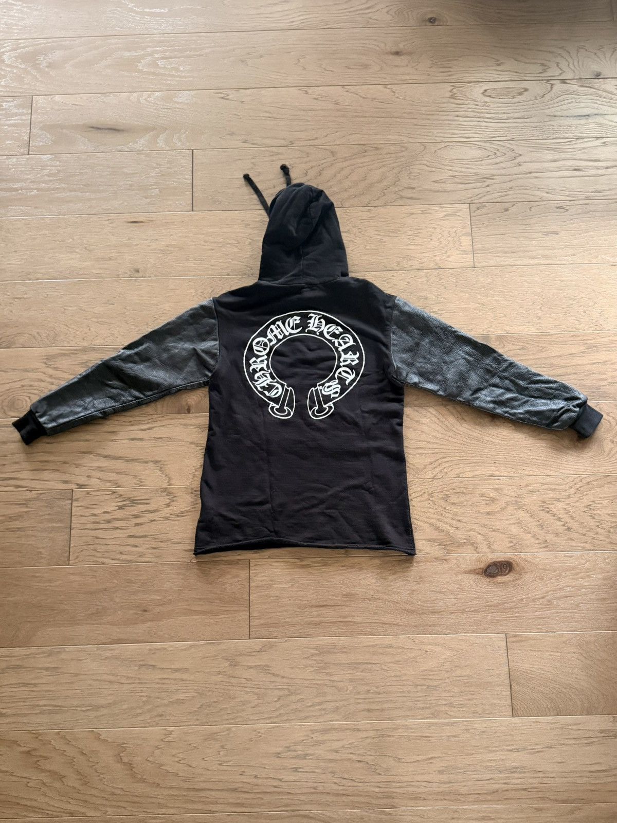 Chrome Hearts Chrome Hearts Sample Heavyweight Leather Sleeve Hoodie Size US S / EU 44-46 / 1 - 4 Thumbnail