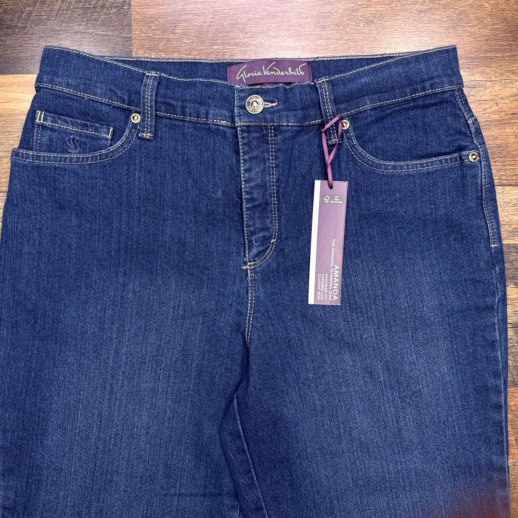 Gloria Vanderbilt Gloria Vanderbilt Amanda Jeans 6 Regular Jeans Women Blue 5-Pocket Denim Size 28" / US 6 / IT 42 - 2 Thumbnail
