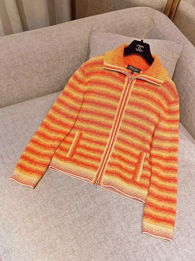Loro Piana LORO PIANA Orange and yellow gradient knit set Size M / US 6-8 / IT 42-44 - 2 Thumbnail