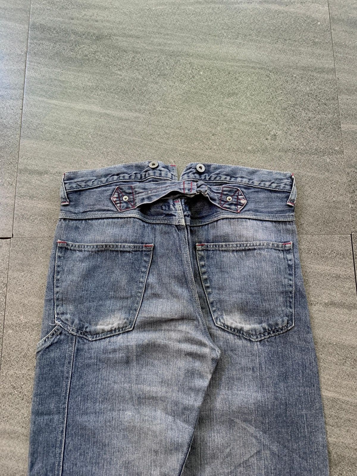 Junya Watanabe FREE TAX! Buckle Back Carpenter Linen Denim Pants Size US 31 - 7 Thumbnail