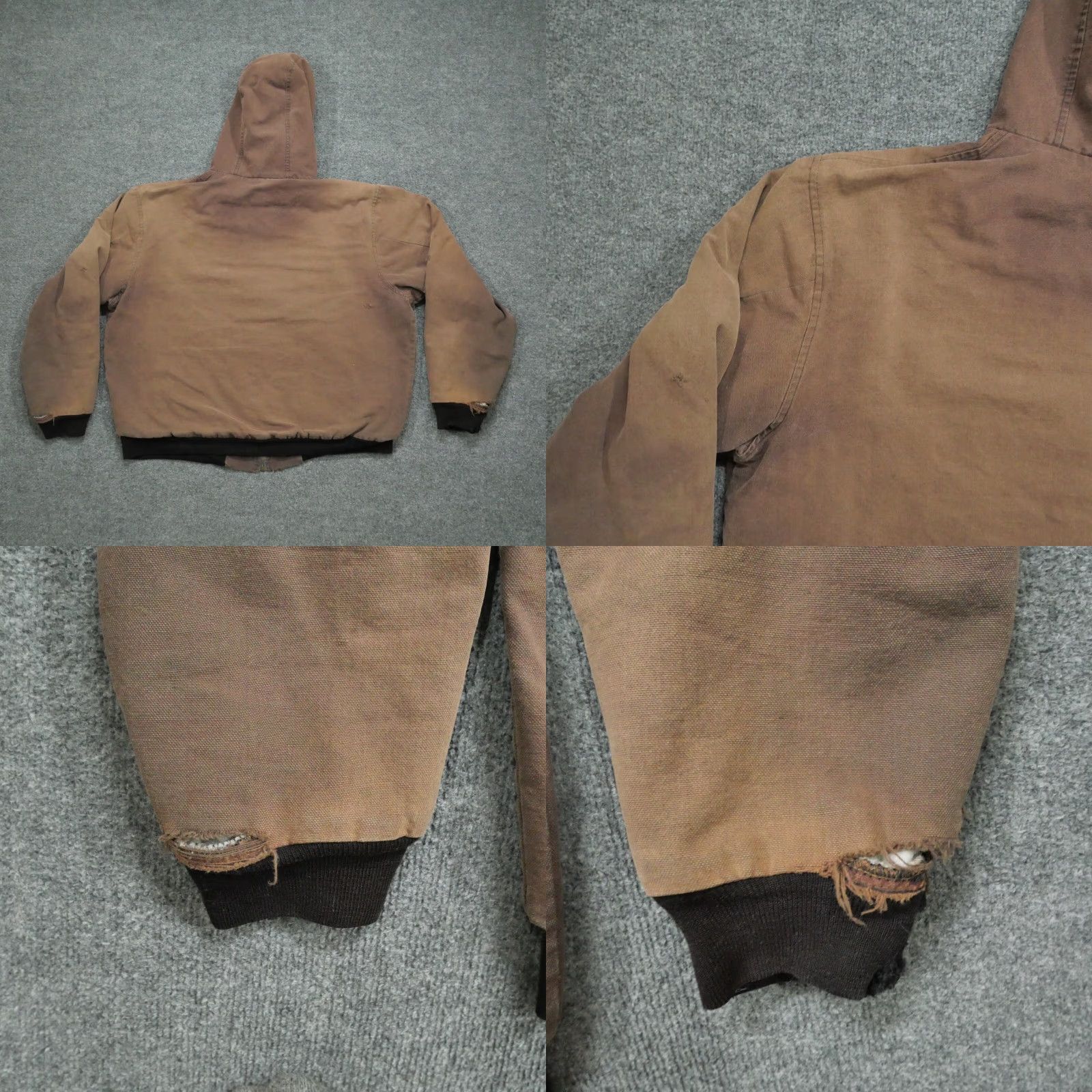 Vintage VINTAGE DuckHead Jacket Mens XLT Brown 90s Hooded Lined Cotton Canvas Zip Workwear Grunge 90s Mens XLT Brown Size US XL / EU 56 / 4 - 9 Thumbnail