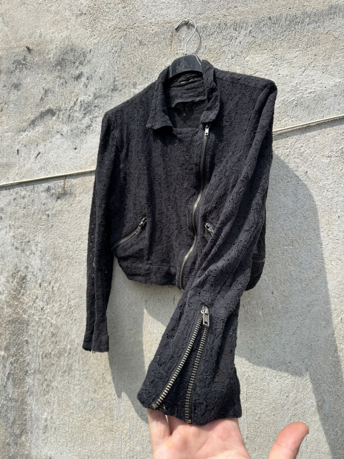 Other Avant Garde Transparent Boxy Mesh Bomber Jacket Opium Size M / US 6-8 / IT 42-44 - 3 Thumbnail