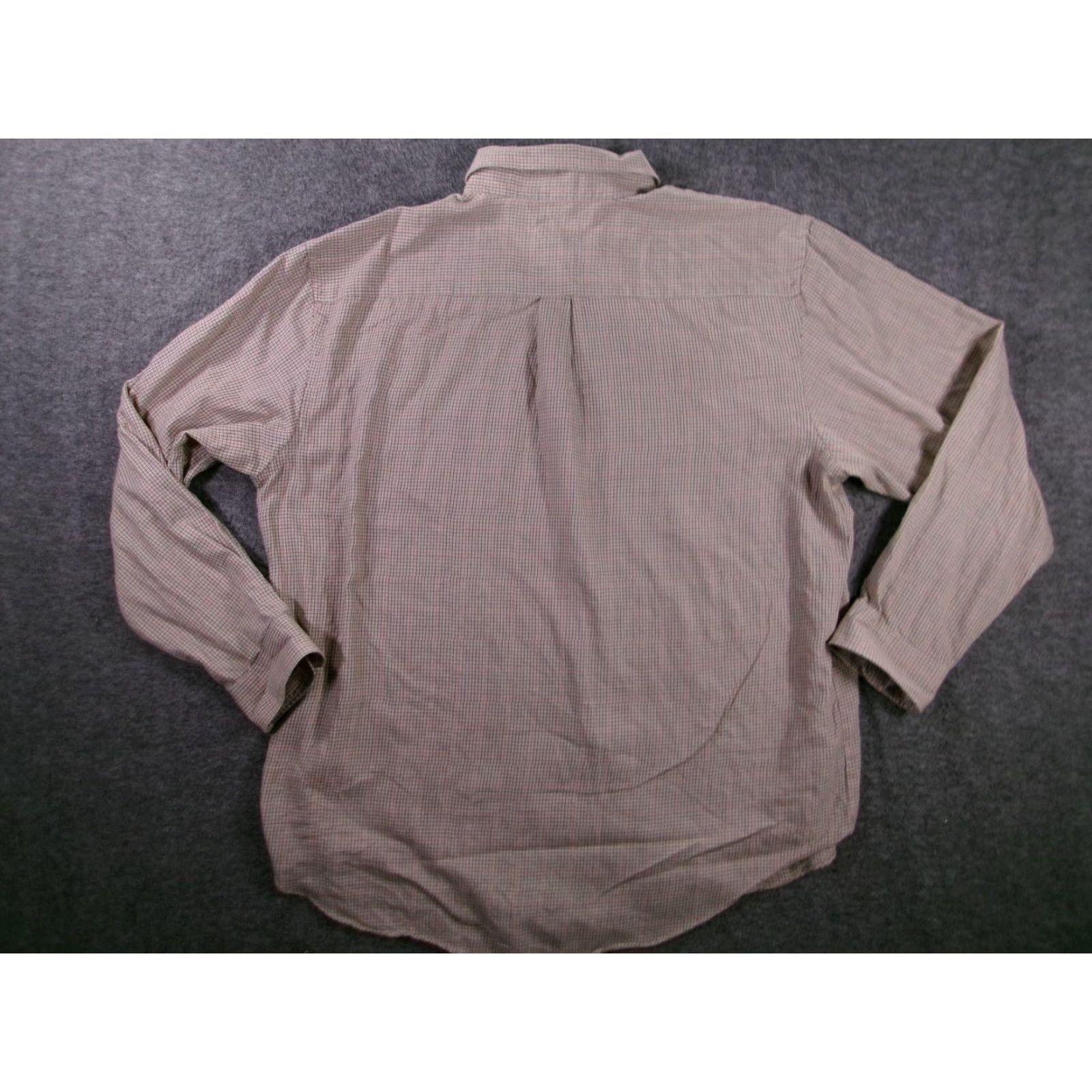 Van Heusen Van Heusen Shirt Men XL Tan Plaid No Iron Pocket Classic Causal Business Size US XL / EU 56 / 4 - 7 Thumbnail