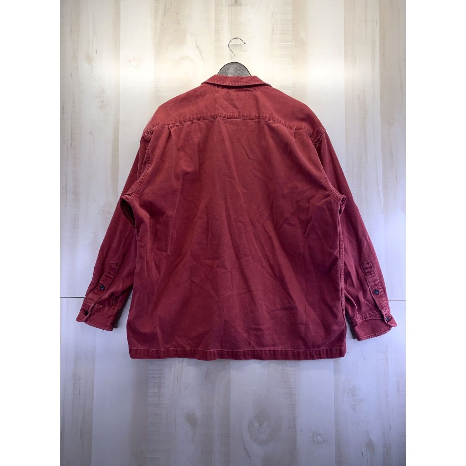 Vintage VINTAGE American Eagle Outfitters Wearhered Red Cotton Button Up Mens L 1980-90s Distressed Size US L / EU 52-54 / 3 - 6 Thumbnail