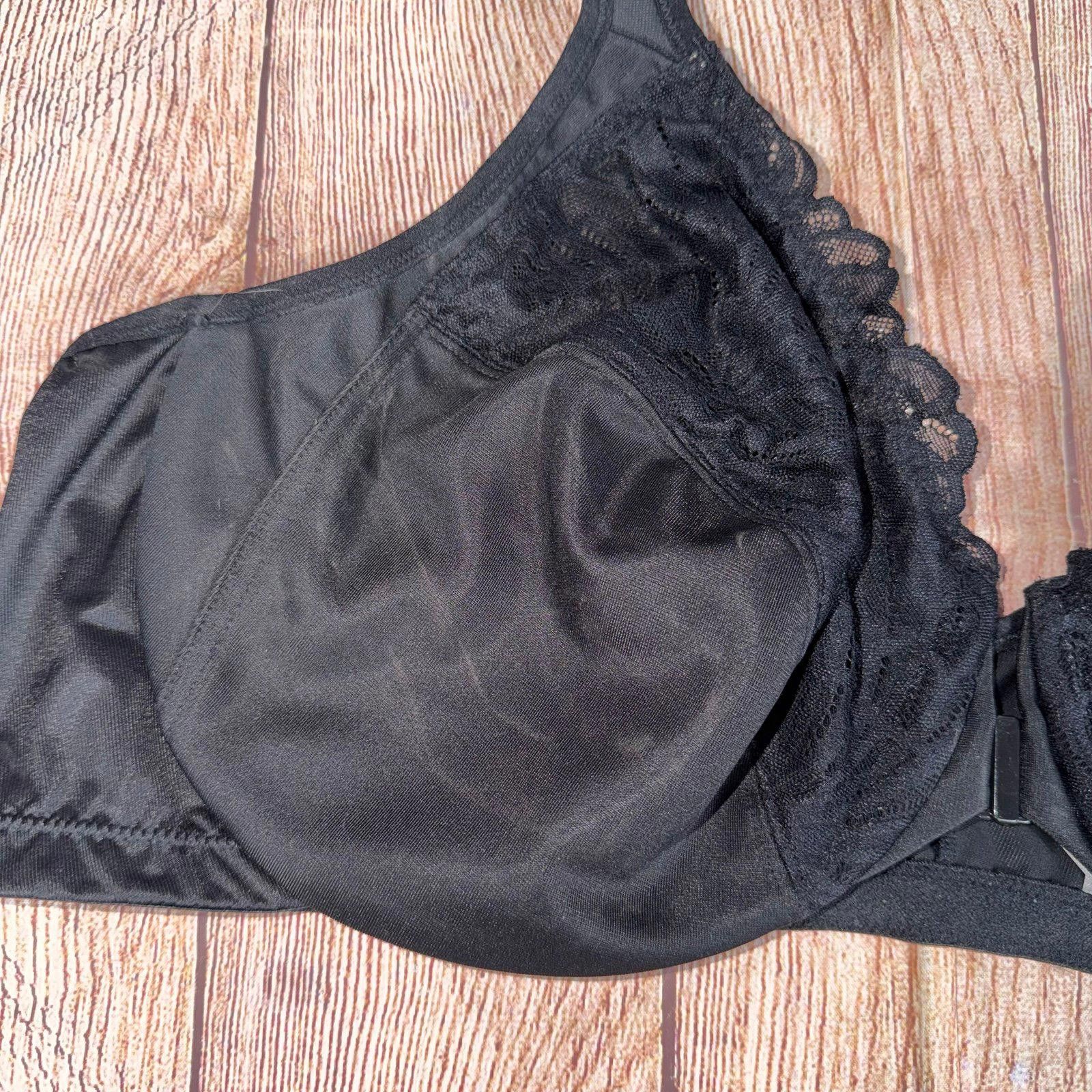 Other Black Underwire Lace Full Coverage Bra Size 38C Size ONE SIZE - 2 Thumbnail