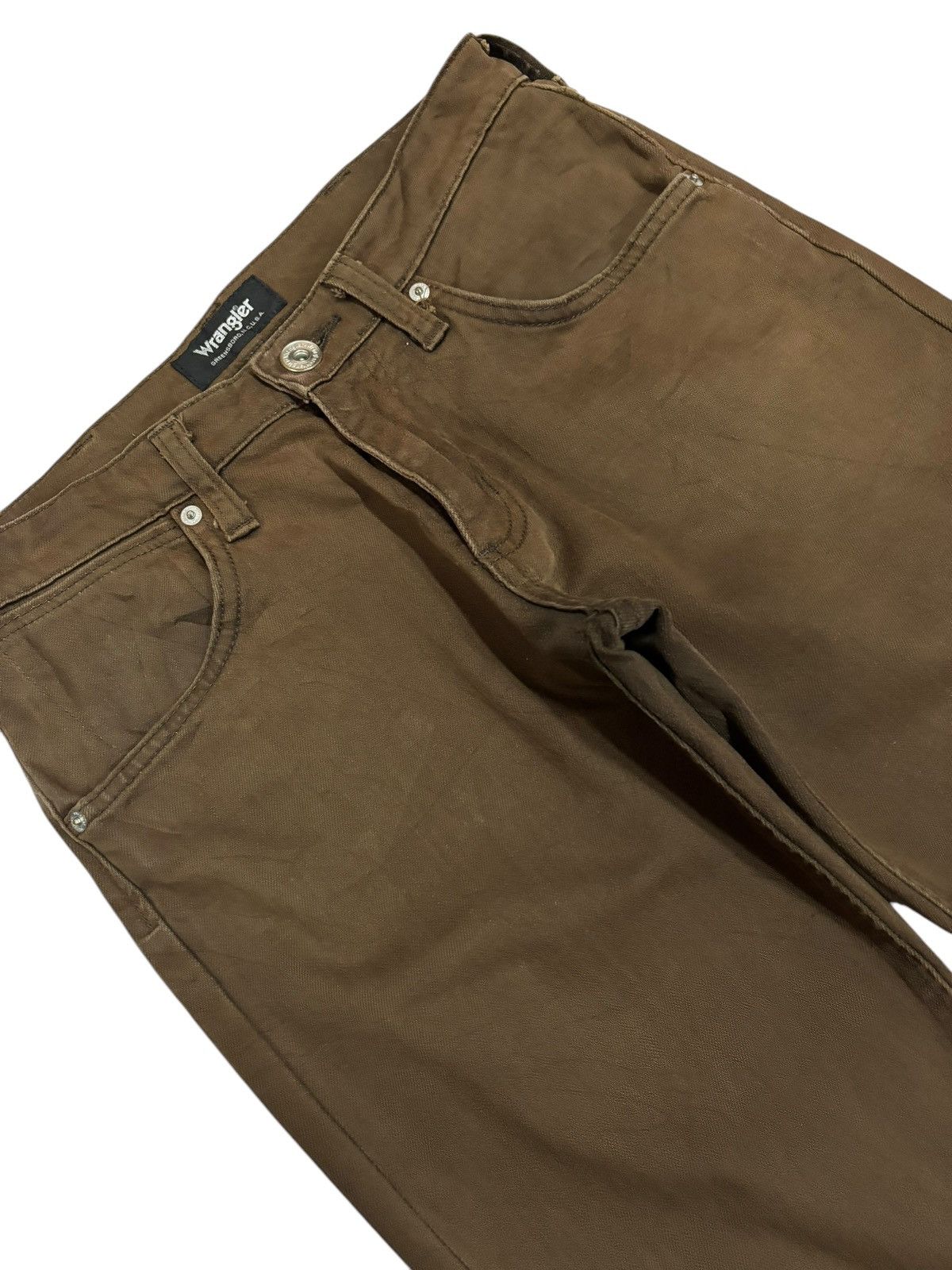 Japanese Brand × Wrangler 90s Vintage Japan Wrangler Brown Straight Cut Jeans Size US 29 - 3 Thumbnail