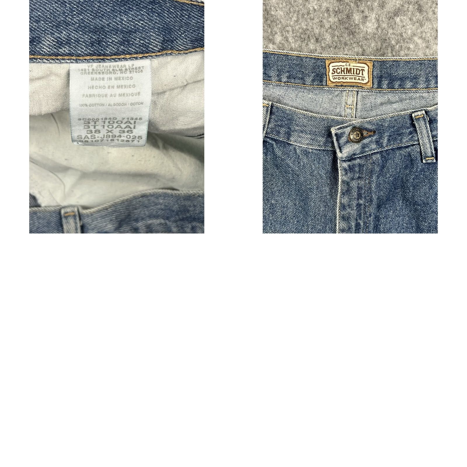 Vintage CE Schmidt Workwear Jeans Regular Fit Straight Leg 38x36 Denim Blue Mens Regular 5-Pocket Workwear Outdoor Vintage-No Size US 38 / EU 54 - 8 Thumbnail
