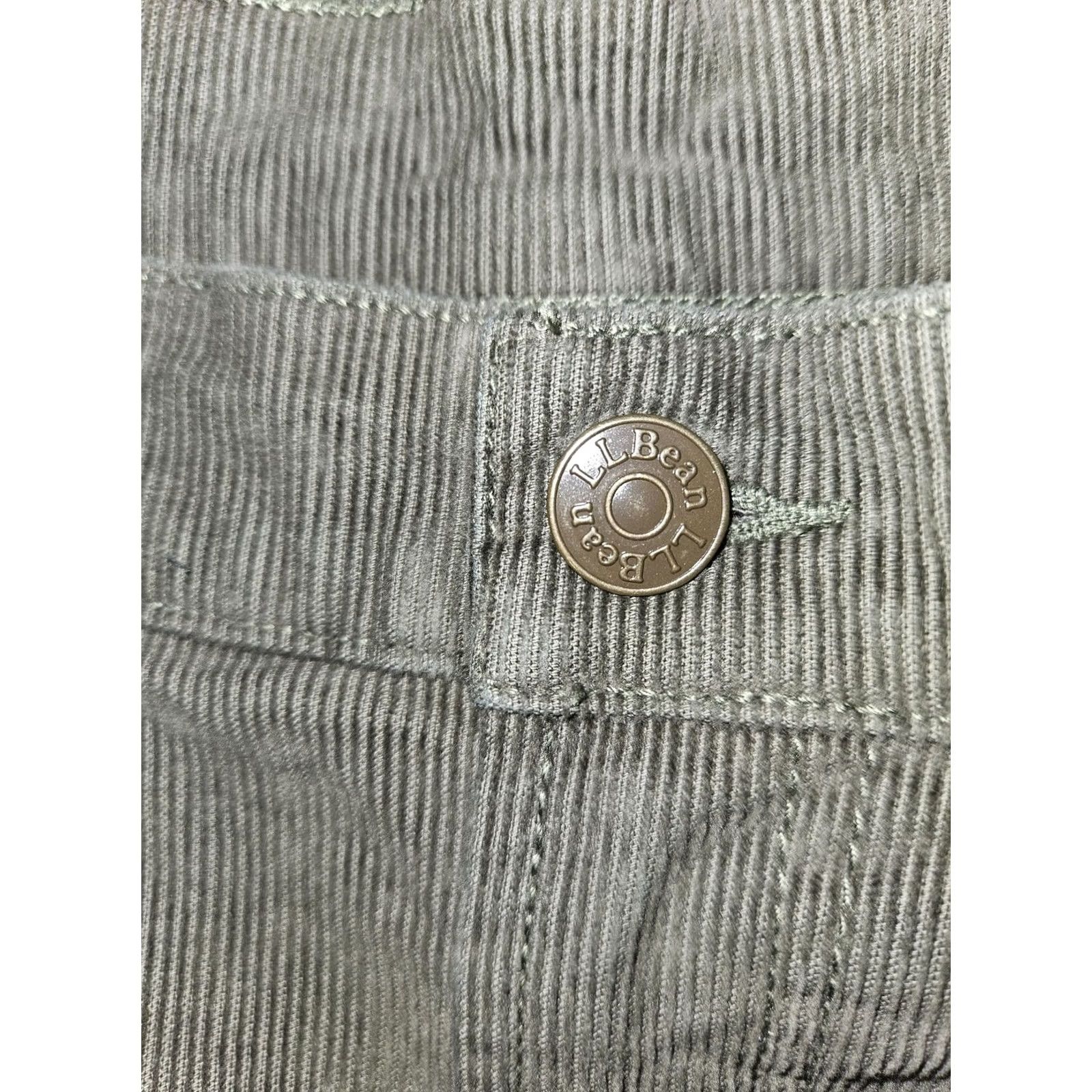 Vintage L.L.Bean Pants Womens 4 Tall Green BeanFlex Straight Leg Favorite Fit Corduroy Size 27" / US 4 / IT 40 - 7 Thumbnail