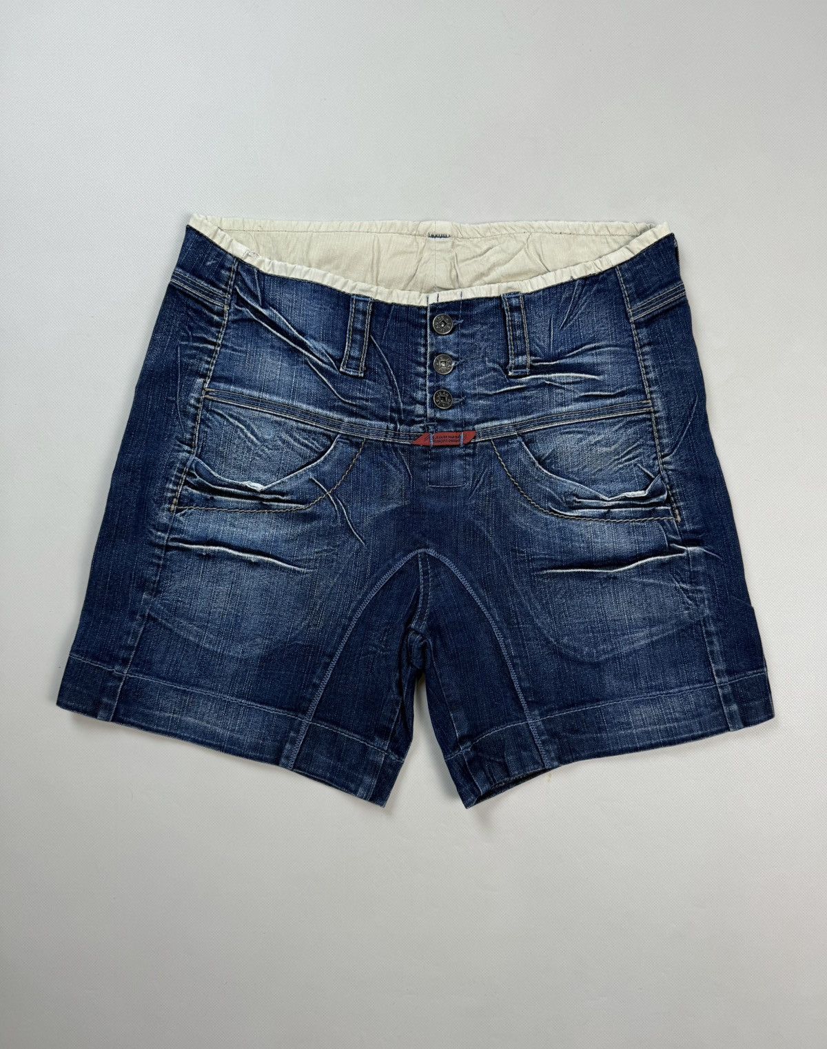 Marithe + Francois Girbaud Marithe Francois Girbaud Vintage Avant-Garde Denim Shorts Size 29" - 1 Thumbnail