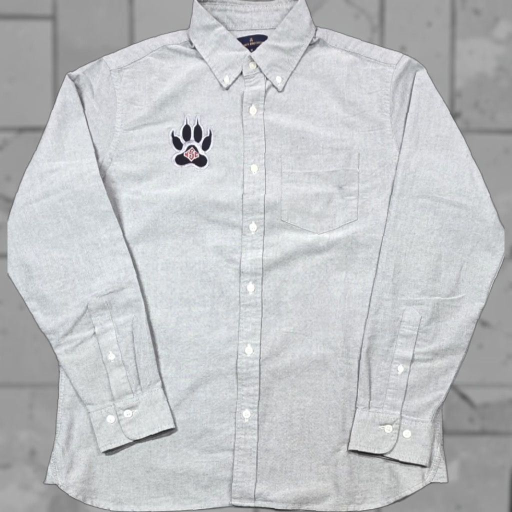 Brooks Brothers VINTAGE Brooks Brothers Men M Gray NC State Wolfpack Oxford Button Up Long Sleeve OCBD Size US M / EU 48-50 / 2 - 1 Thumbnail