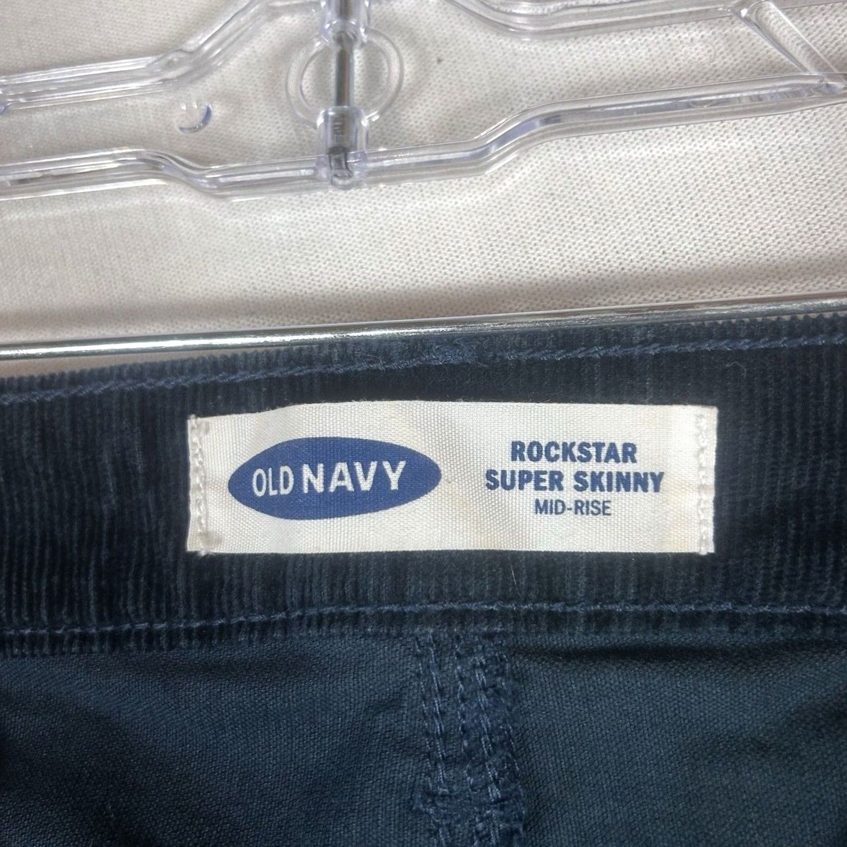 Old Navy Old Navy Rockstar Super Skinny Corduroy Pants Womens 4 Green Dark Wash Mid Rise Chino Stretch Pockets Casual Size 27" / US 4 / IT 40 - 4 Thumbnail