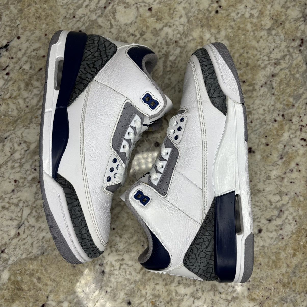 Jordan Brand Size 8-Jordan 3 Retro Midnight Navy Lightly Worn W/Box Size US 8 / EU 41 - 13 Thumbnail