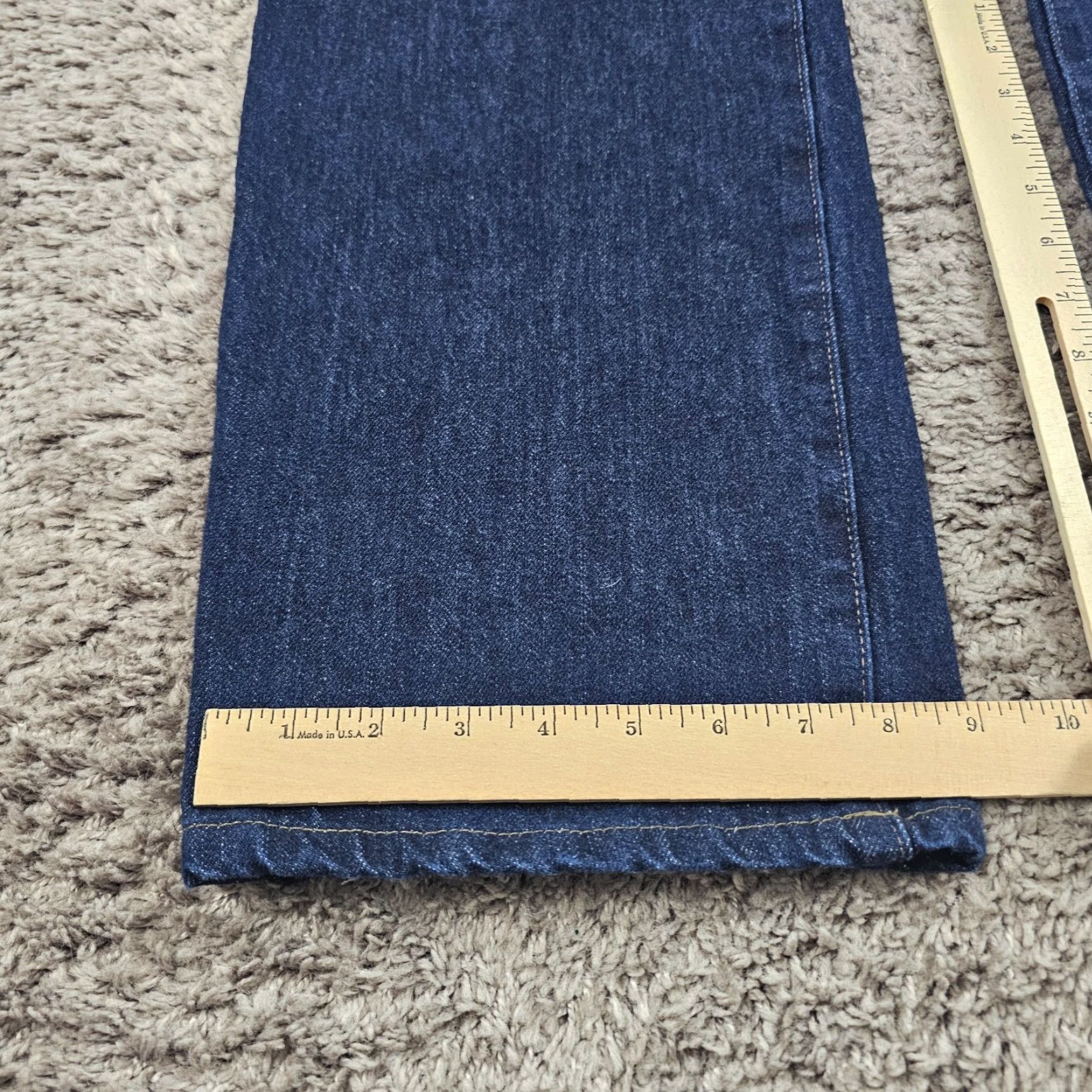 Uniqlo Levis Jeans Womens 24 Wide Leg High Rise Dark Wash Japanese Denim 24x26 Straight Size 42" / US 20 - 7 Thumbnail