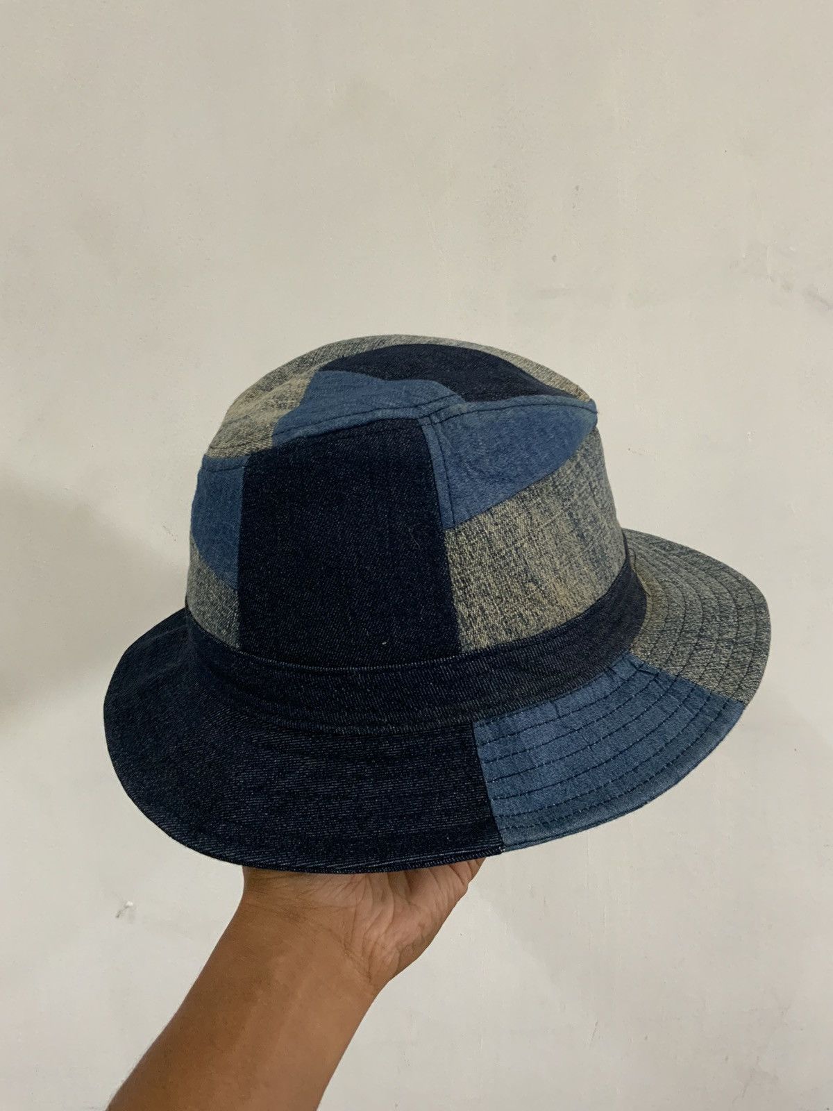 If Six Was Nine Ruben Patchwork Denim Hat Size ONE SIZE - 4 Thumbnail