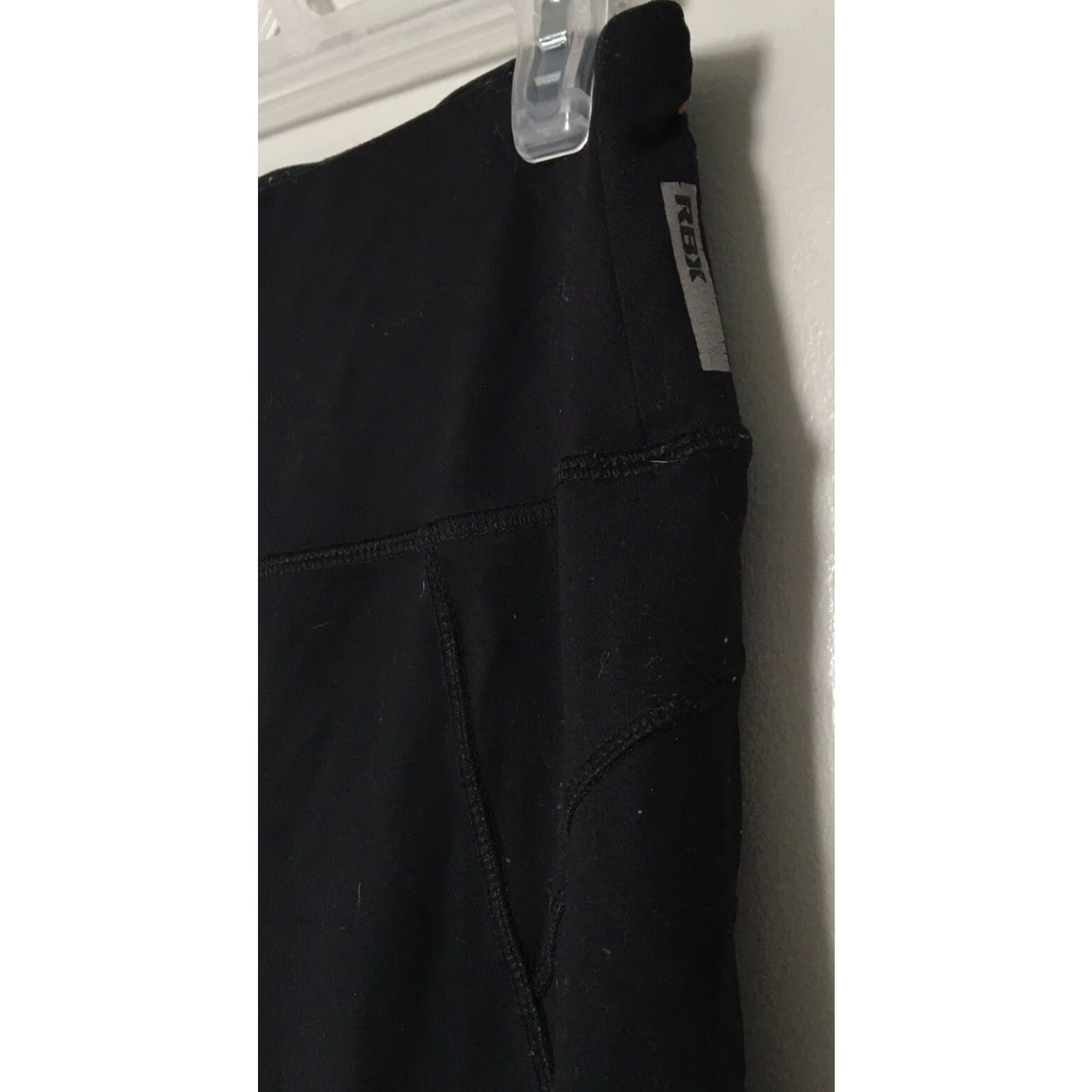 Vintage RBX Women's Black Yoga Pants Bottoms S Regular Elastic Waist Stretch Compression Pants Activewear Size 28" / US 6 / IT 42 - 2 Thumbnail
