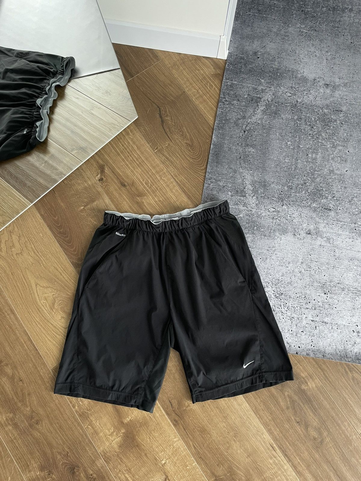 Nike Vintage Nike 90’s Y2K Style Drill Black Shorts Size US 32 / EU 48 - 1 Thumbnail
